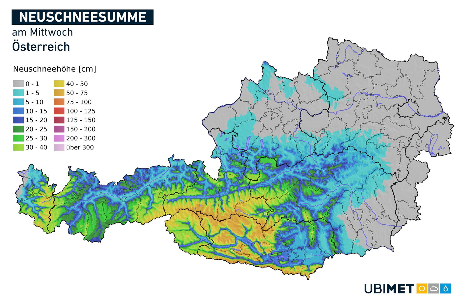 In weiten Teilen des Landes ist am Mittwoch mit Schneefall zu rechnen. 