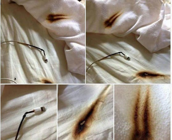 Bett fast in Flammen: Dieses Bild hat eine Kinderorganisation aus Australien geteilt.