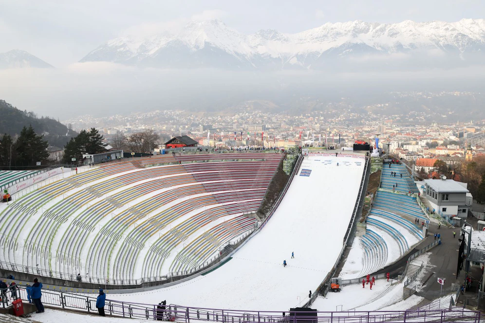 Absage in Innsbruck - der Wind blies zu stark.