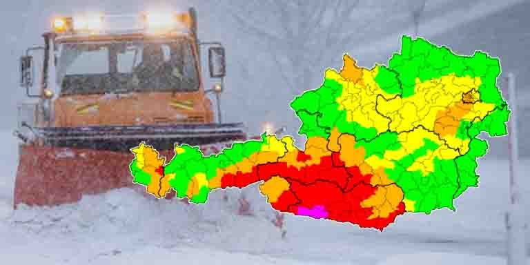 Schnee-Chaos in Österreich
