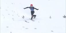 ÖSV-Adler steht Tournee-Sprung auf einem Ski