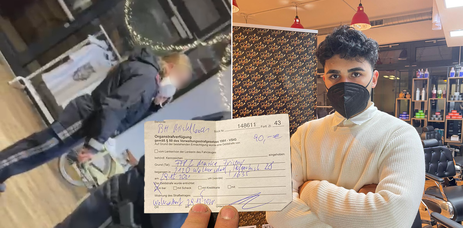 Ein Niederösterreichischer Friseur ist sauer über die Strafen, die seine Kunden bekamen.