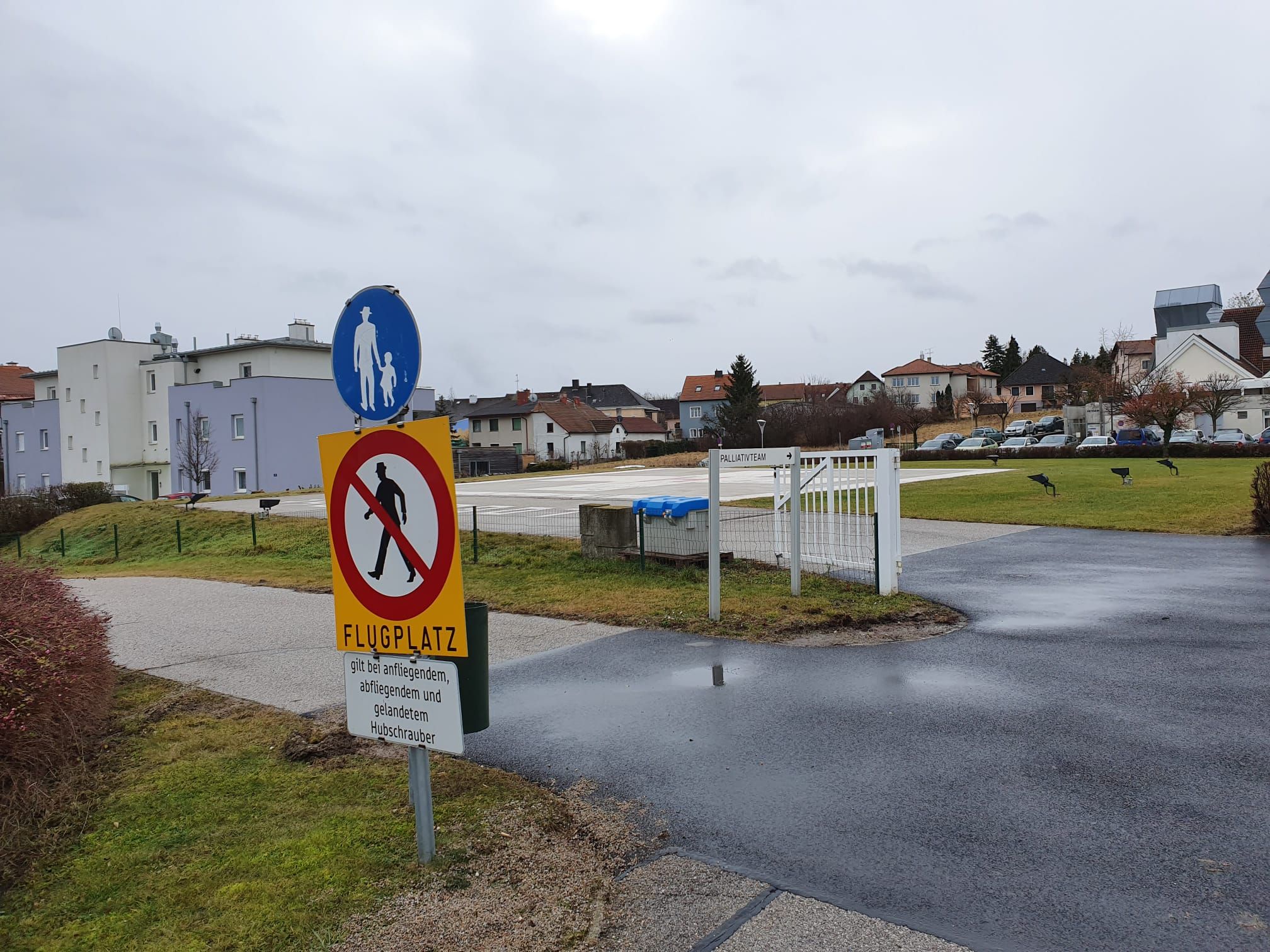 Das Spital Hollabrunn droht den Landeplatz zu verlieren.
