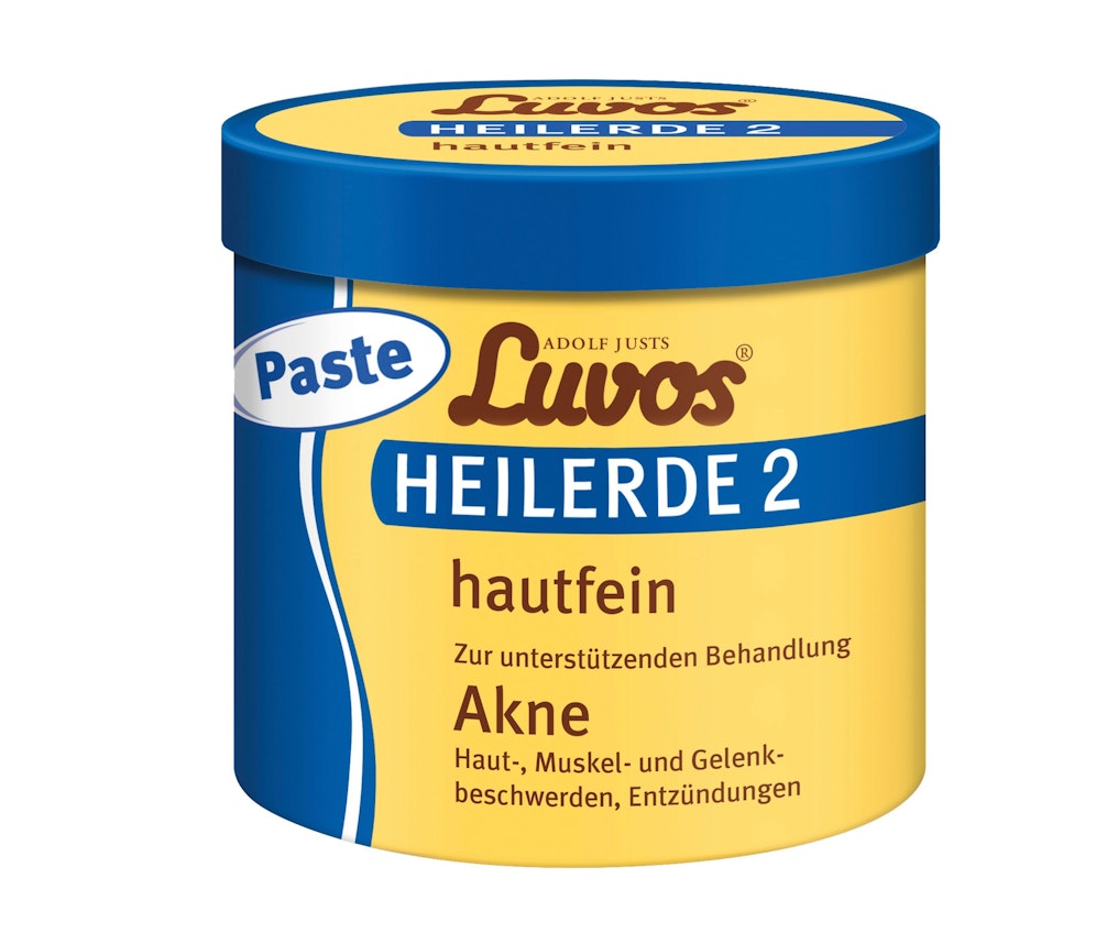 Luvos® Heilerde 2: hautfein.  Zur unterstützenden Behandlung bei Akne, Haut-, Muskel- und Gelenkbeschwerden & Entzündungen.