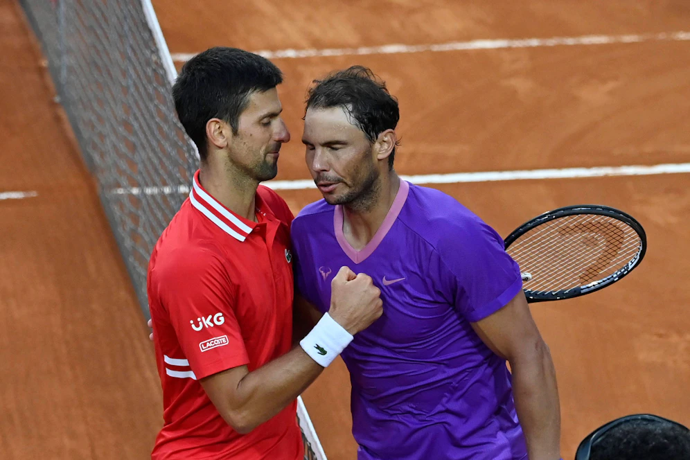 Novak Djokovic und Rafael Nadal.
