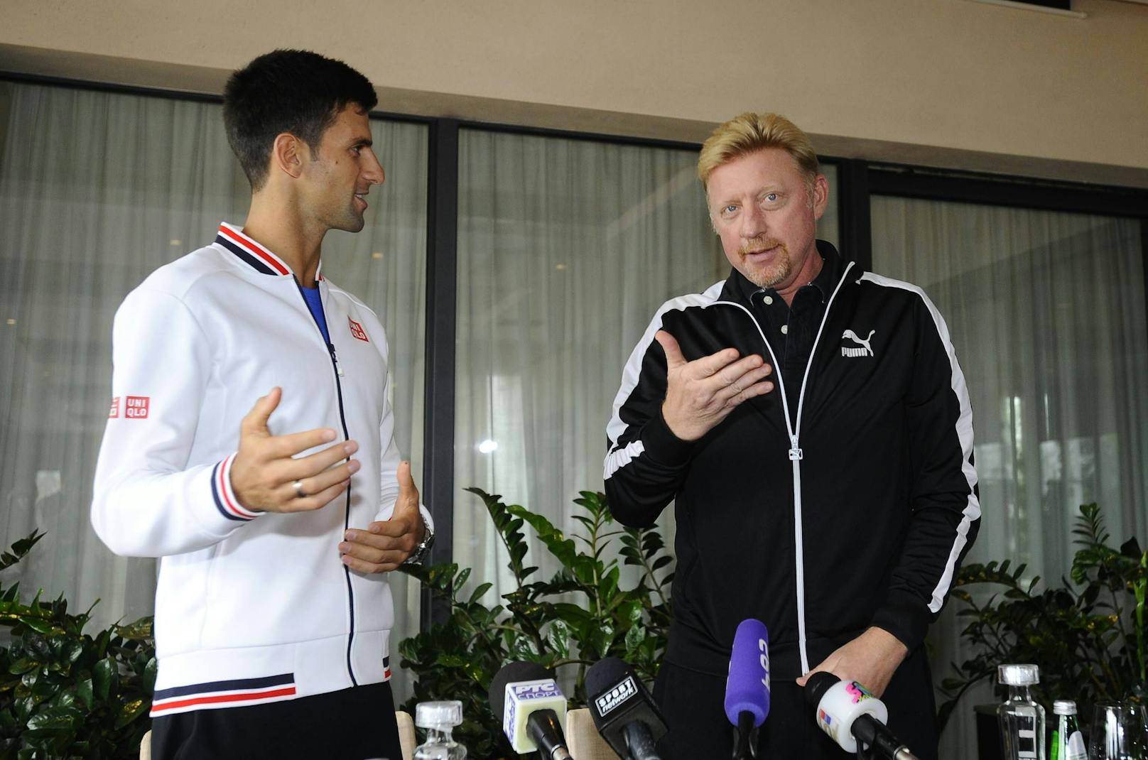 Novak Djokovic und Boris Becker