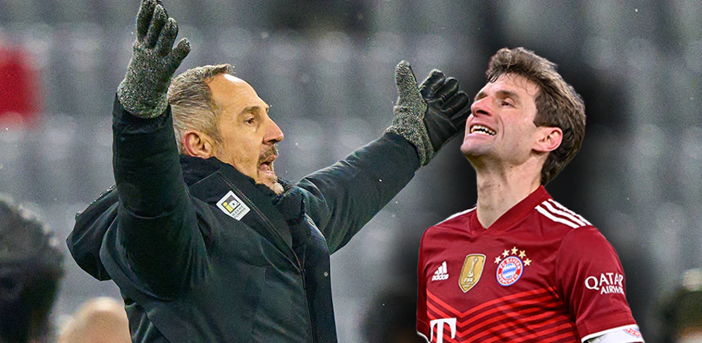 Adi Hütter widersprach nach dem Sieg gegen die Bayern Thomas Müller. 