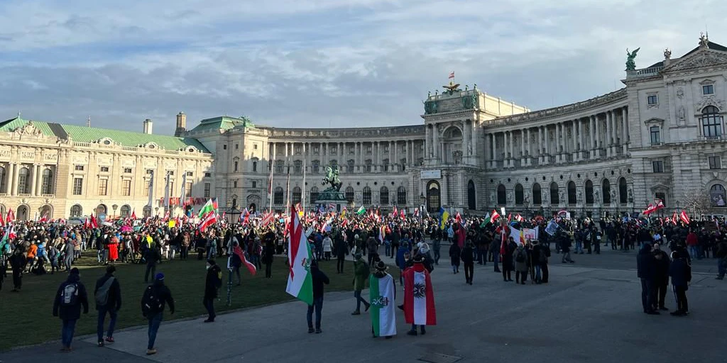 Der Heldenplatz war nur spärlich gefüllt.