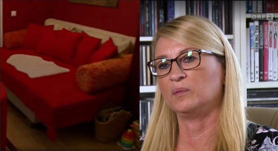 Auf dieser Couch wurde die tote Bekannte von Birgit S. aufgebahrt.
