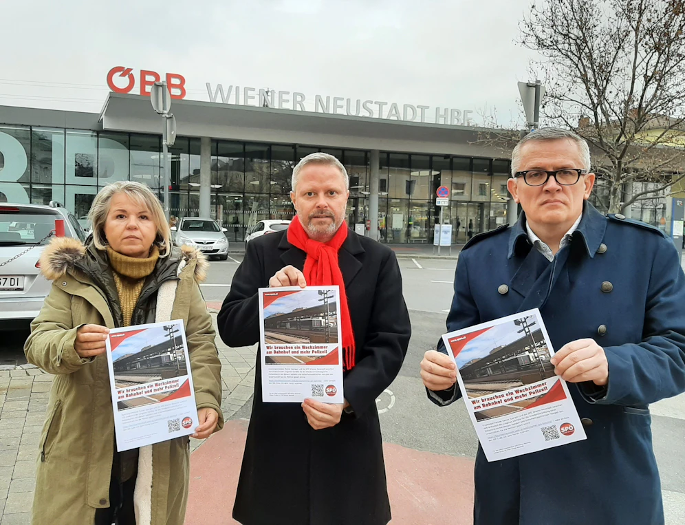SP startete Petition für Wachzimmer am Bahnhof Wr. Neustadt.