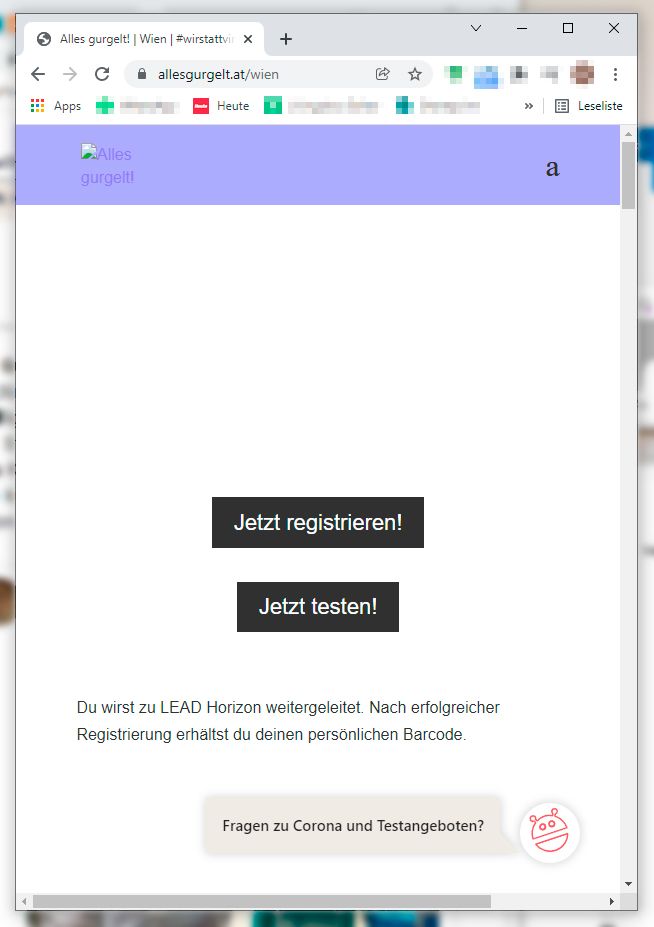Nach dem Ausfall sprang die Webseite mit zahlreichen Anzeigefehlern wieder an.