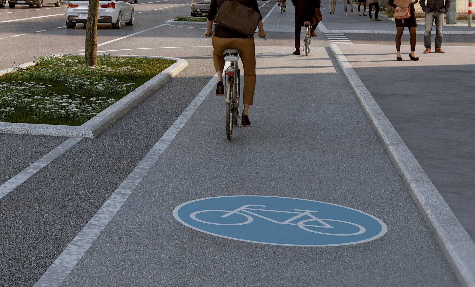 Radfahrer sollen auf der Jörgerstraße künftig sicherer unterwegs sein. 
