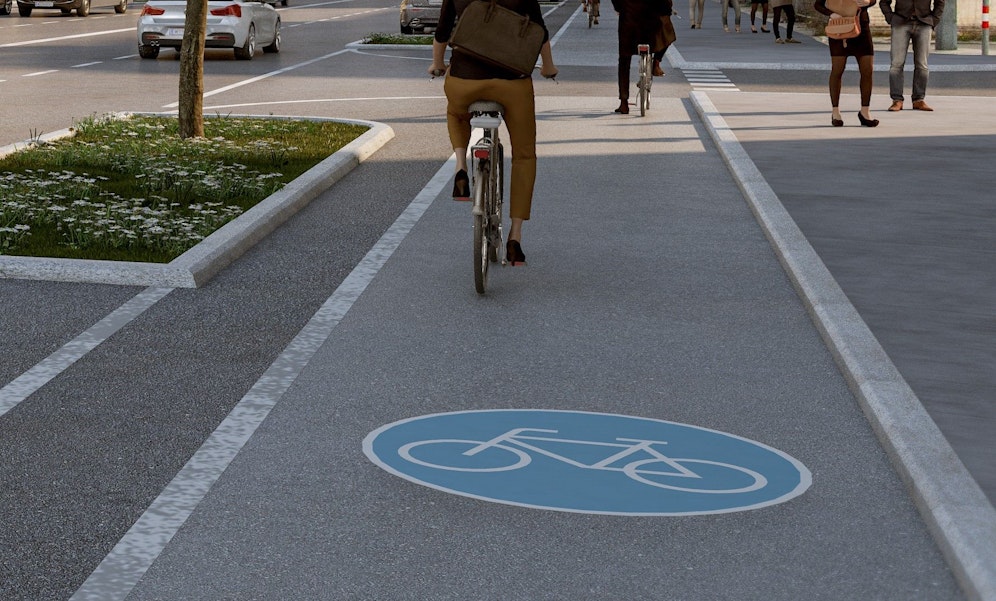 Radfahrer sollen auf der Jörgerstraße künftig sicherer unterwegs sein. 