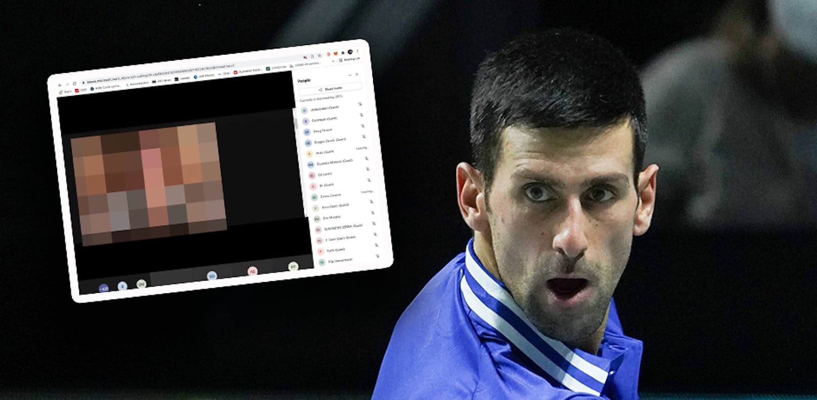 Witzbolde erlaubten sich beim Verfahren von Novak Djokovic einen Scherz. 