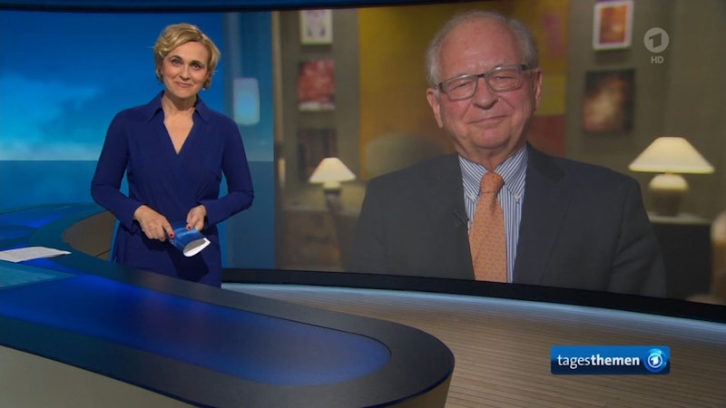 Bis zum Ende bemerkte der Diplomat aber nicht, dass er mit Caren Miosga und nicht mit Mariette Slomka gesprochen hatte.
