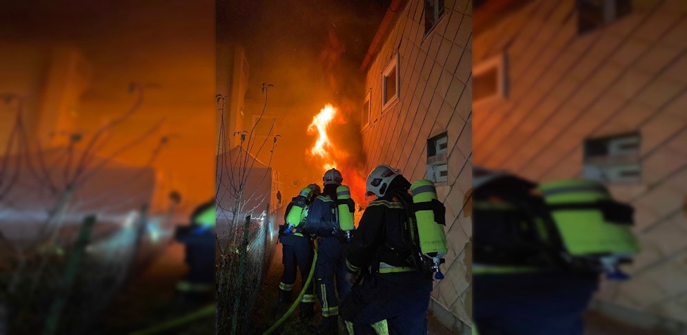 Nächtlicher Feuerwehr-Einsatz am Maternaweg (Wien-Ottakring)