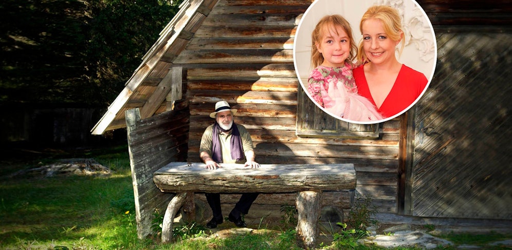 Maximilian Schells Witwe Iva (oben mit Tochter Viktoria), vermietet nun Zimmer in der Almhütte des 2014 verstorbenen Filmstars.