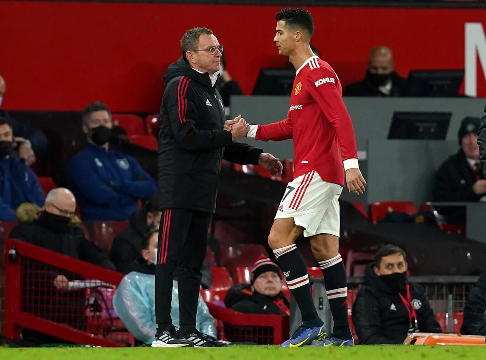 Cristiano Ronaldo spricht über Coach Ralf Rangnick. 