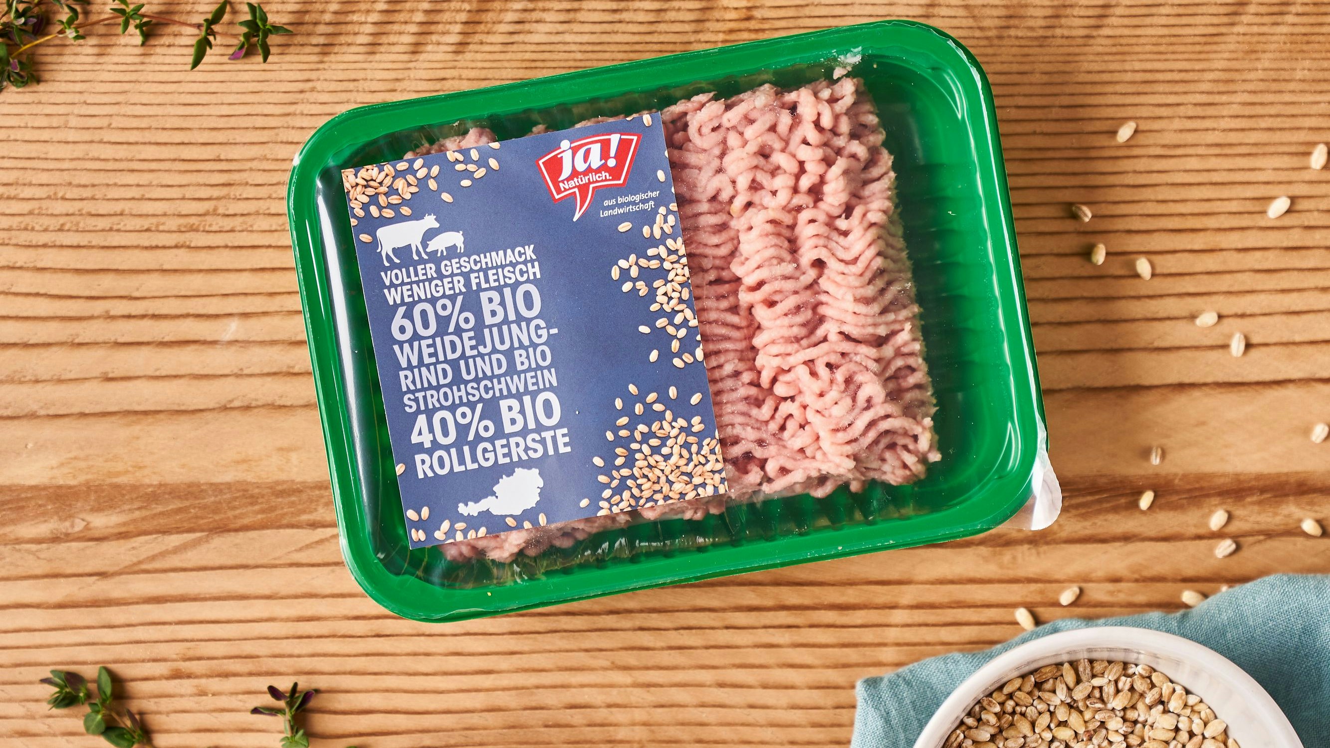 Neu beim Lebensmittelriesen Billa: Faschiertes mit Pilzen.