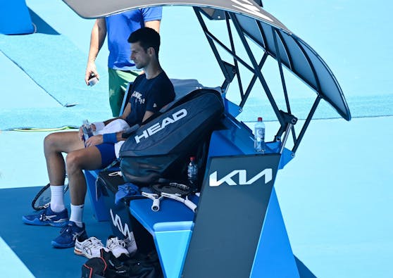 Novak Djokovic brach sein Training nach 30 Minuten ab. 