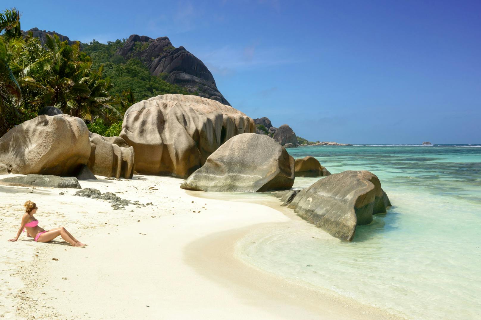 Der vielleicht schönste Strand der Welt: der Anse Source d’Argent auf den Seychellen.
