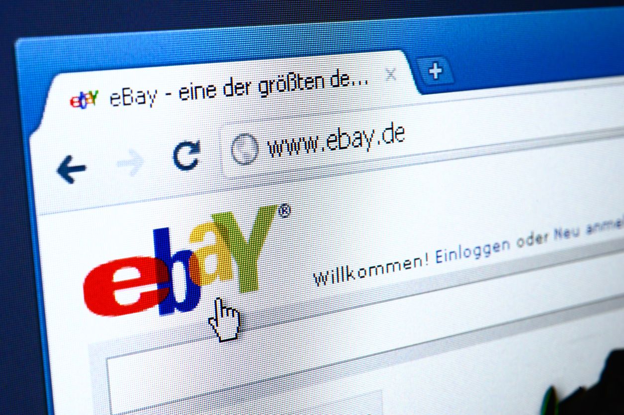 Izmir, Turkey - April 02, 2011: Close up of Ebay Germany main page on the web browser. Ebay Germany is the German version of the popular shopping site Ebay.