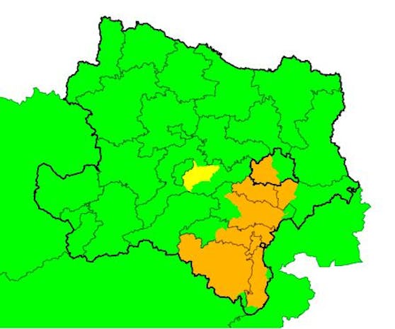 Besonders im südlichen Niederösterreich und dem Wienerwald ist mit stürmischen Böen zu rechnen.