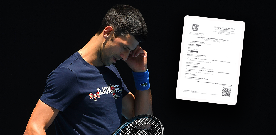 Wann erfuhr Novak Djokovic von seinem Positiv-Test? 