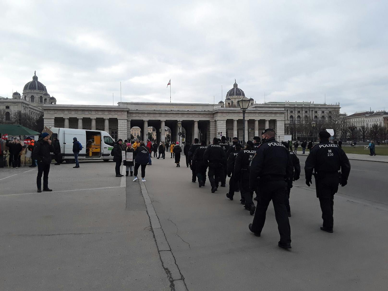 starkes Polizei-Aufgebot in der Wiener City
