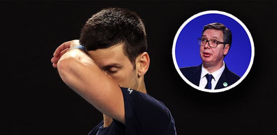 Serbiens Präsident Aleksandar Vucic unterstützt Novak Djokovic.
