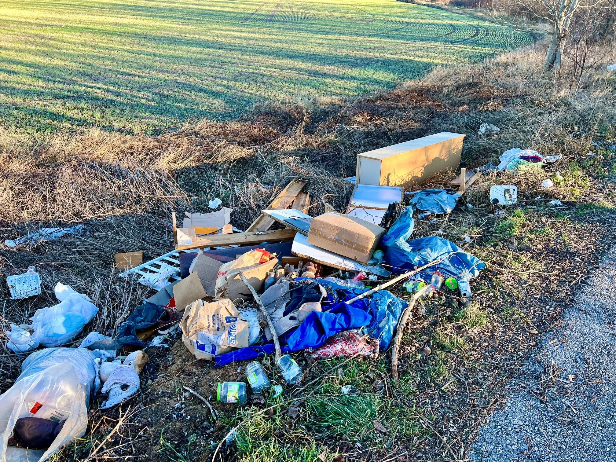 Sperrmüll und normaler Abfall wurden einfach in der Natur entsorgt.