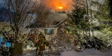 Einfamilienhaus geht am Wilden Kaiser in Flammen auf