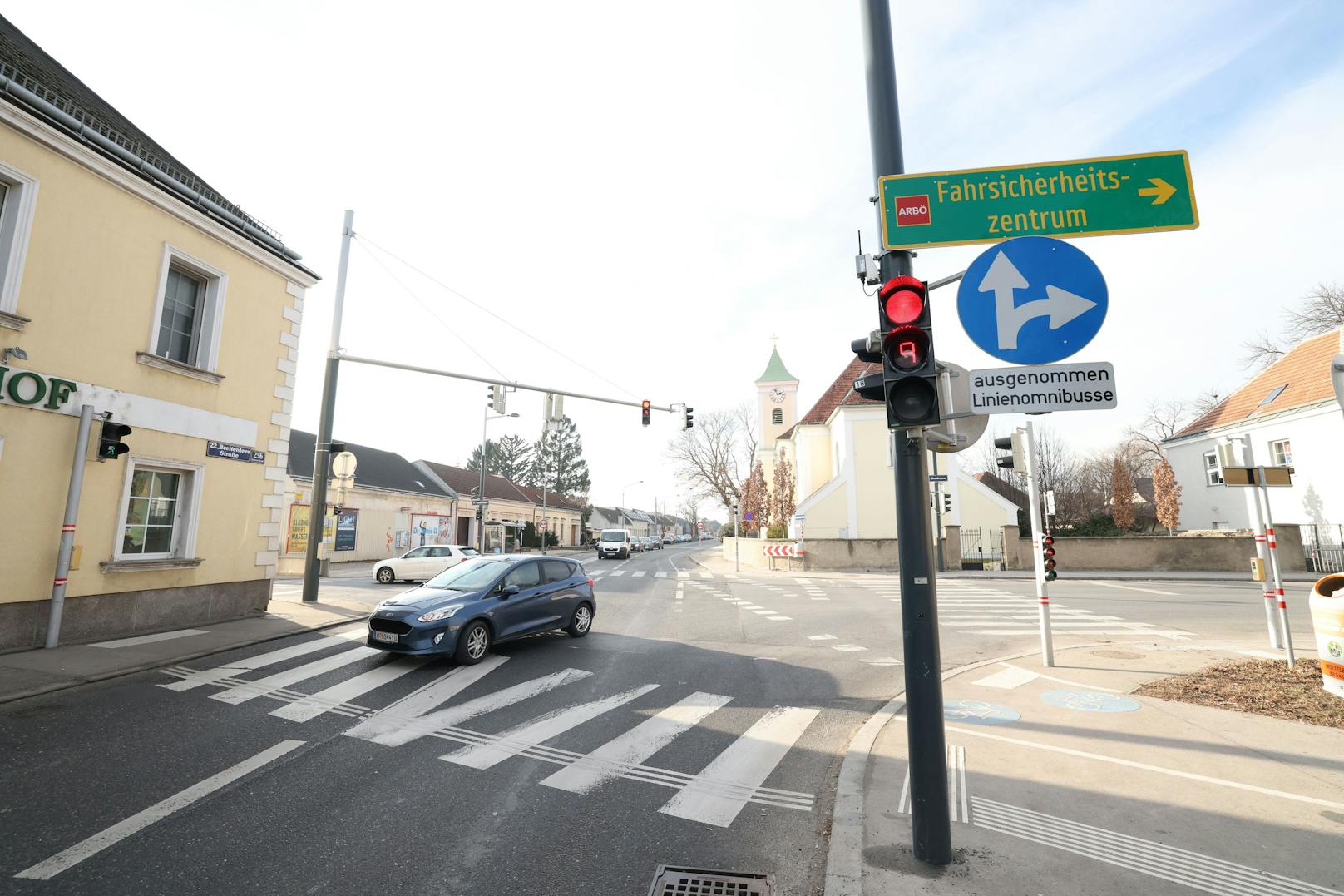 Das Pilotprojekt wird an der Kreuzung&nbsp;Hausfeldstraße/Breitenleer Straße (Wien-Donaustadt) erprobt.&nbsp;
