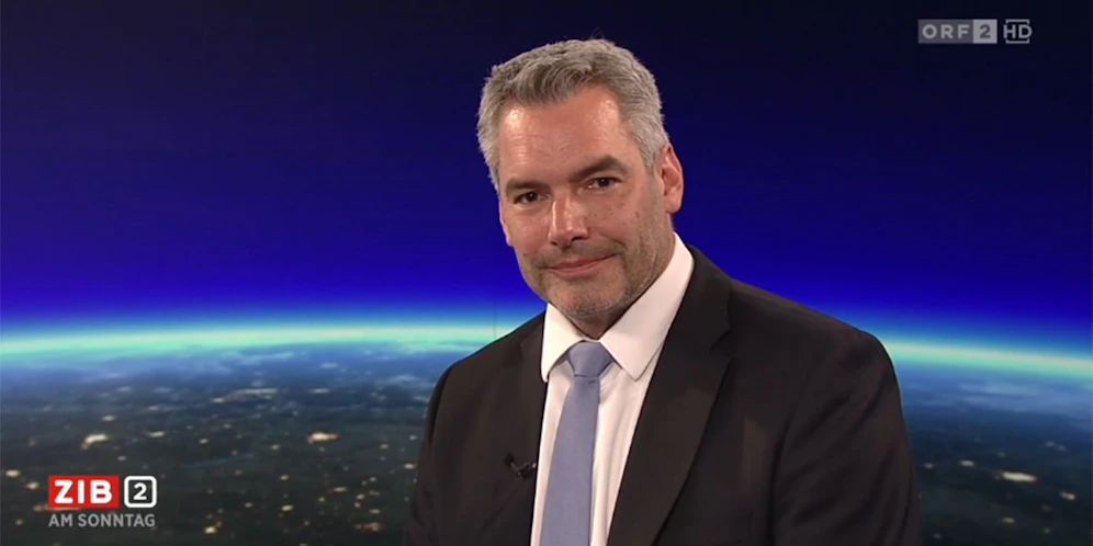 Bundeskanzler Karl Nehammer (ÖVP) verteidigte die geplante Impfpflicht im ORF-Studio der 