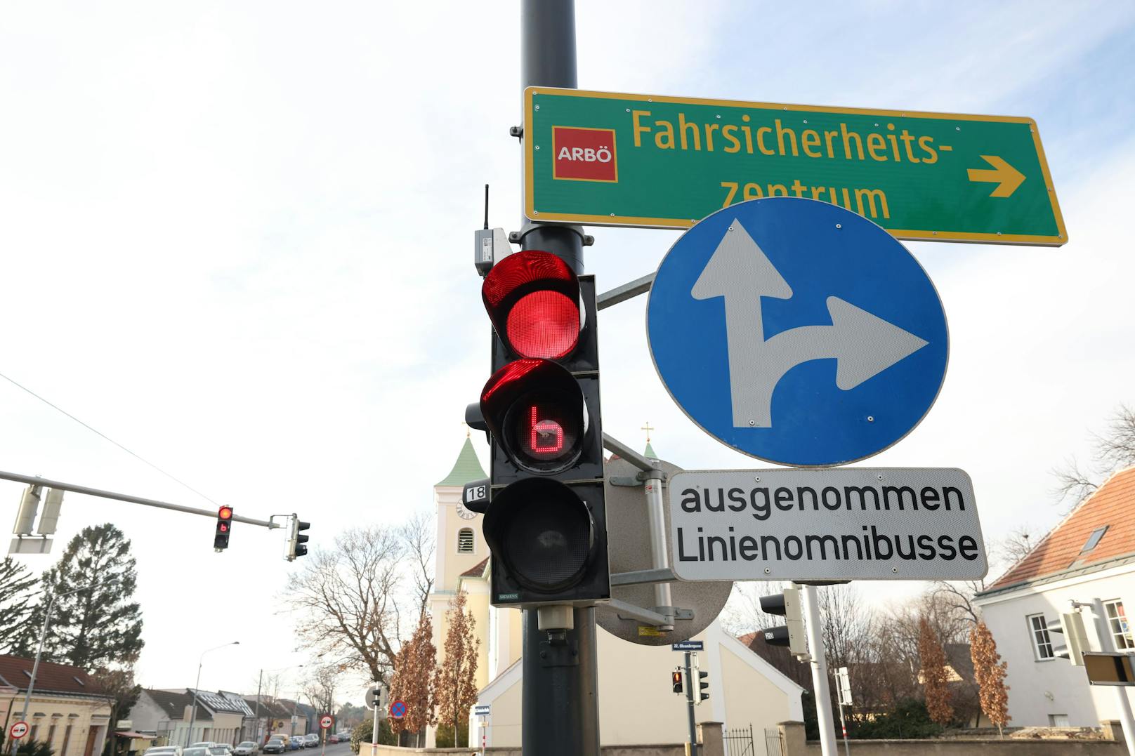 Wiens erste Countdown-Ampel leuchtet jetzt in der Donaustadt.