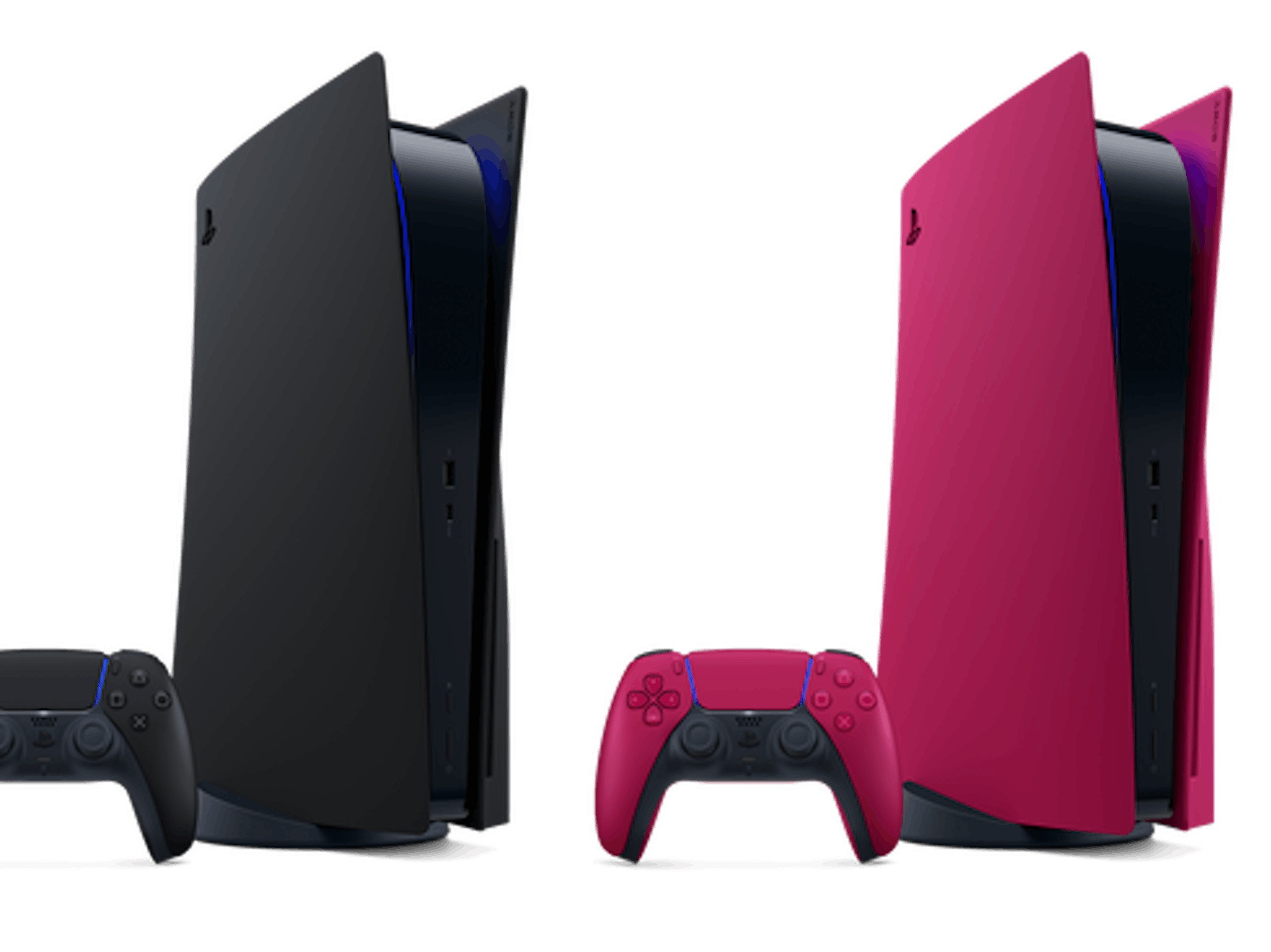 Ab 21. Jänner 2022 stehen die Konsolen-Cover für die PS5 in den Varianten Midnight Black und Cosmic Red zum Kauf zur Verfügung.