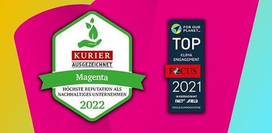 Magenta erhält das "Kurier"-Gütesiegel "Nachhaltiges Unternehmen 2022".