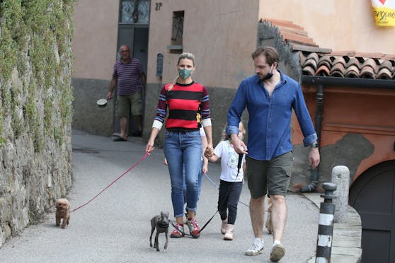 Michelle Hunziker mit Ehemann Tomaro Trussardi und Kindern im vergangenen Jahr