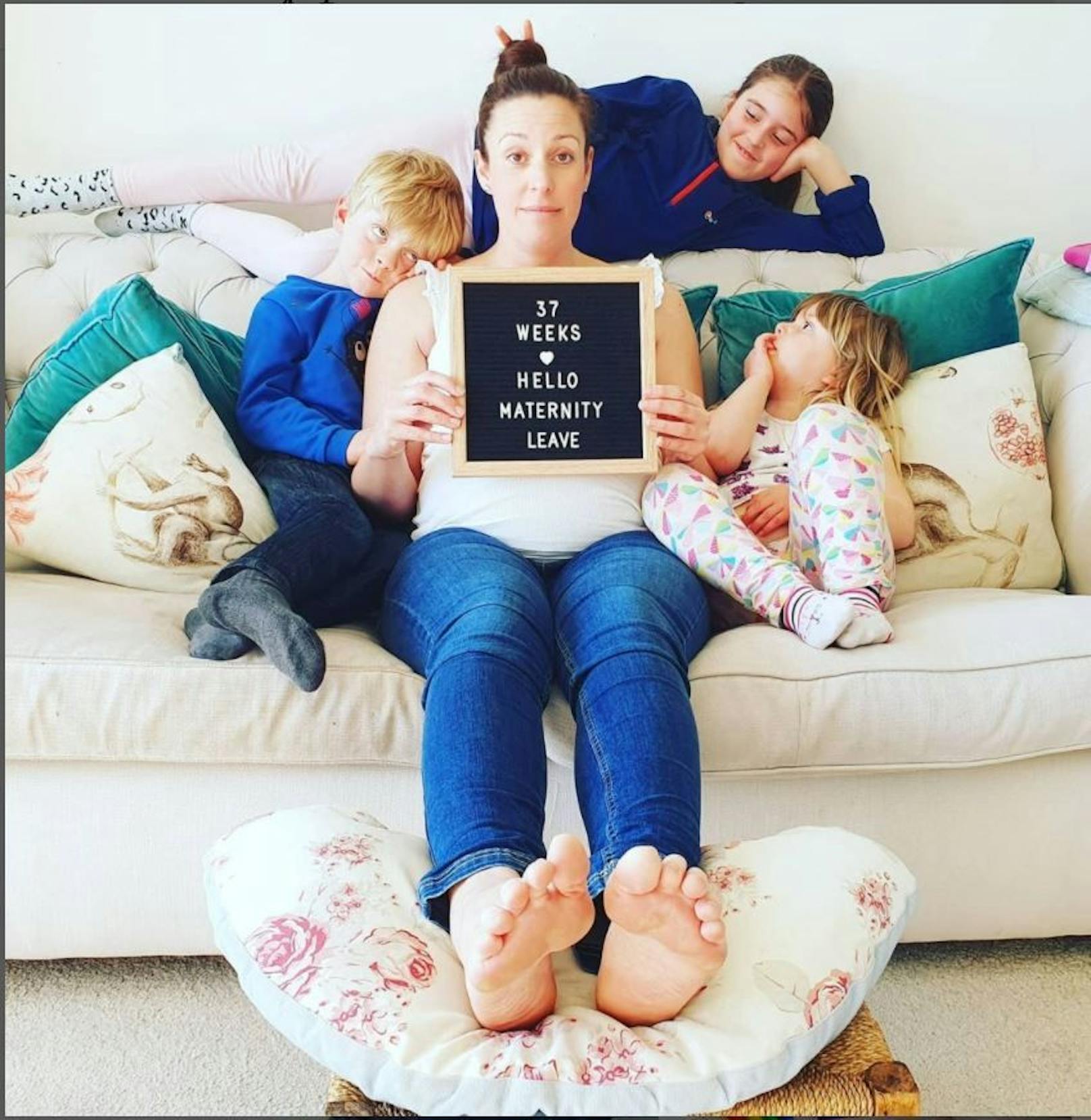 Auf Instagram teilt die Lockdown-Mama Bilder von sich und ihrer Familie.