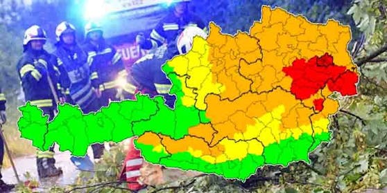 Sturm-Alarm am Montag in Österreich.
