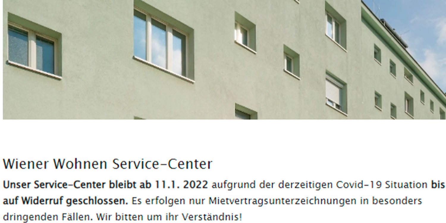 Aktueller Screenshot der Website