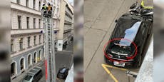 Sturm – In Wien krachen Ziegel vom Dach, zerstören BMW