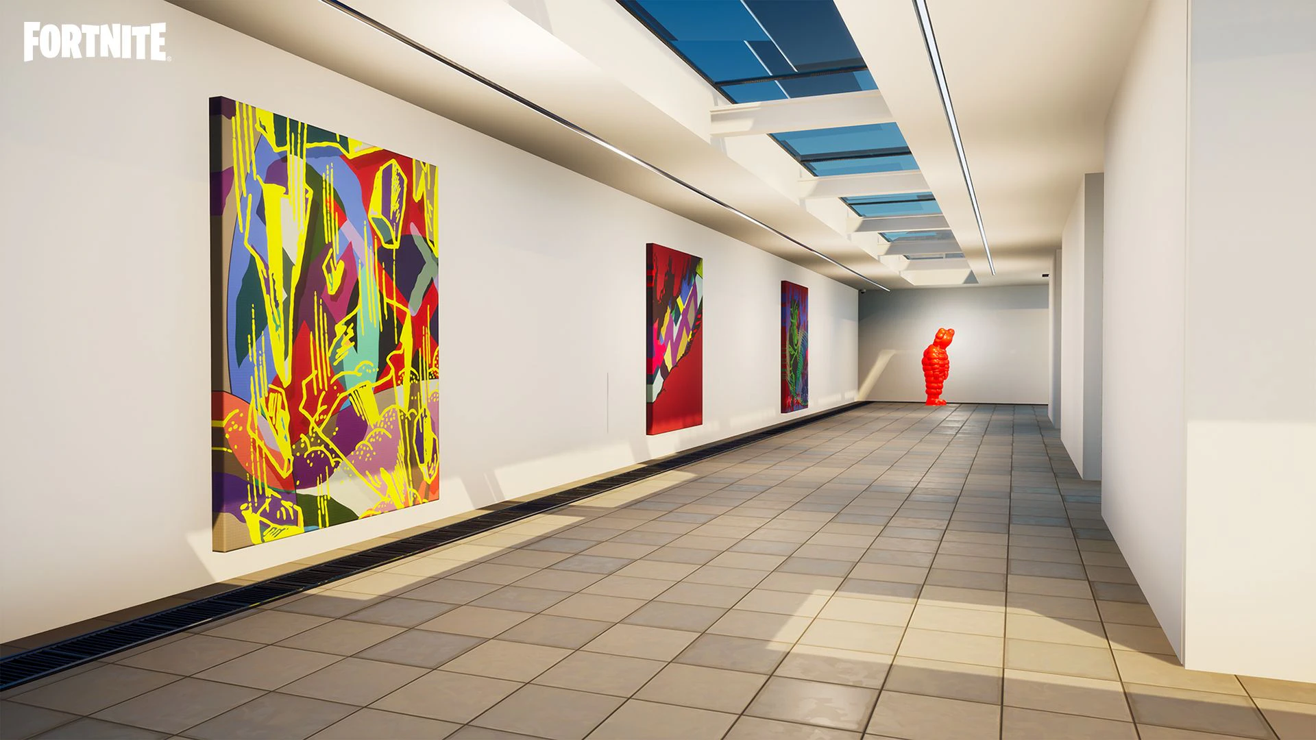 KAWS &amp; Serpentine bringen zusammen mit Fortnite die erste Kunstgalerie ins Spiel.