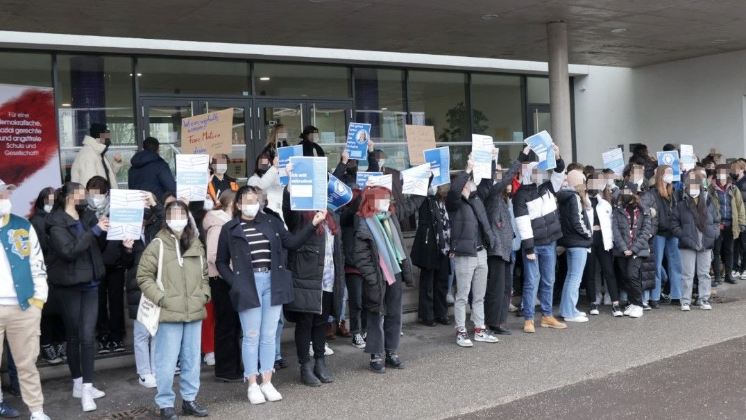 Am BRG Hamerling in Linz gab es eine Demo.
