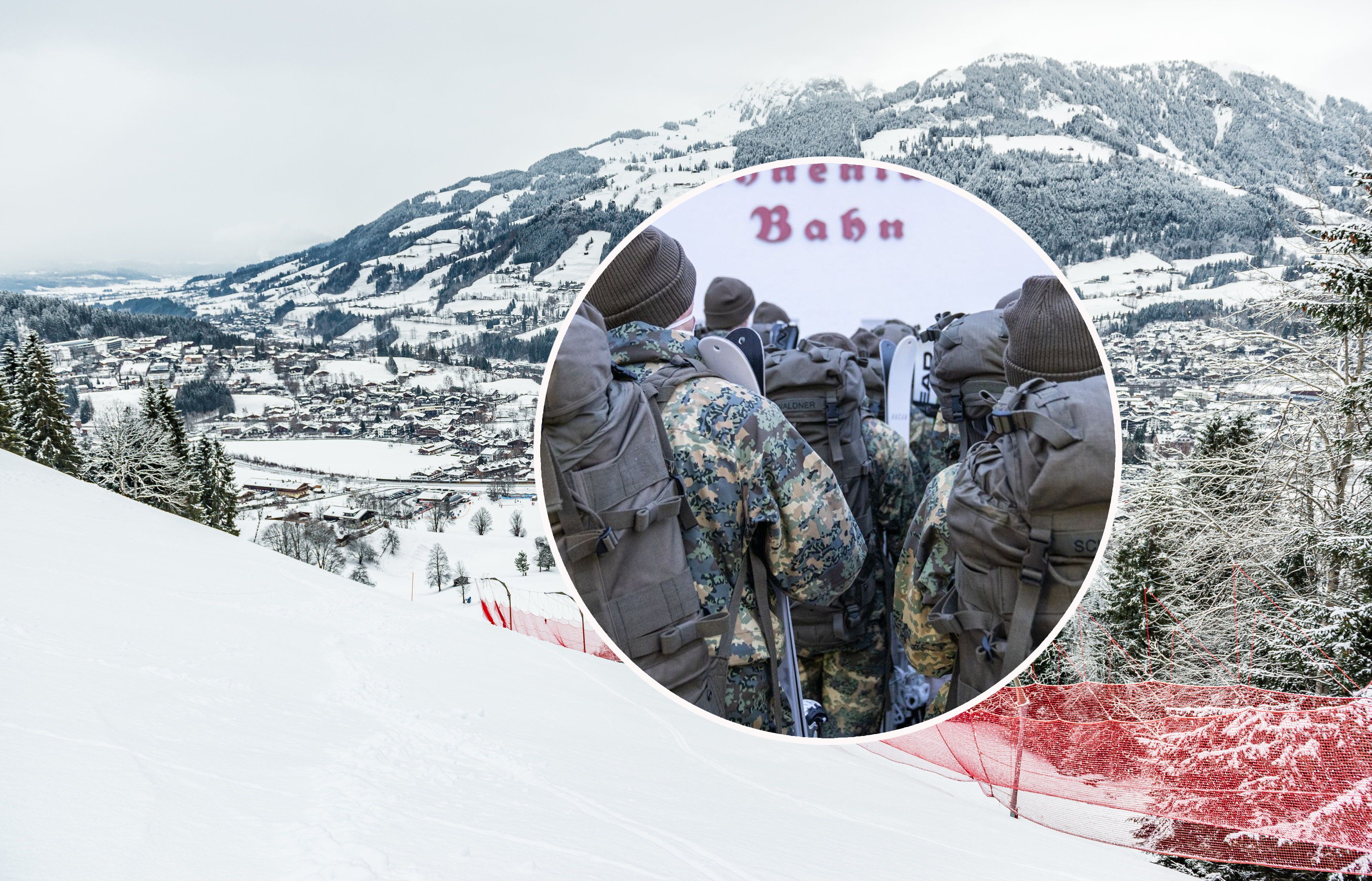 In Kitzbühel kündigt sich bis zum Wochenende Neuschnee an - die Soldaten sind gerüstet.