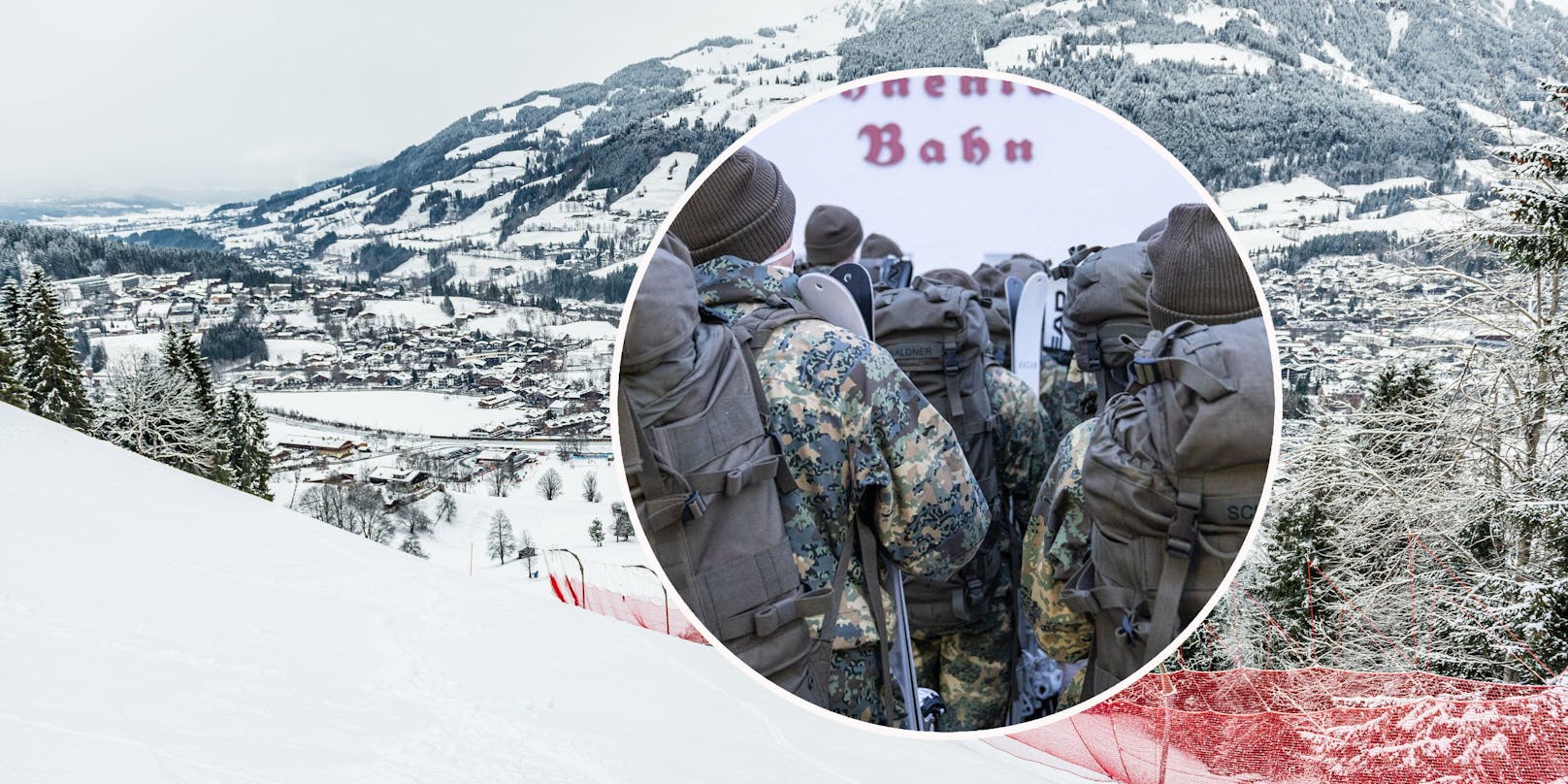 In Kitzbühel kündigt sich bis zum Wochenende Neuschnee an - die Soldaten sind gerüstet.
