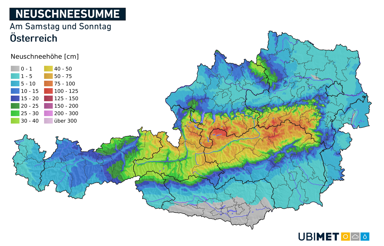 Neuschnee am Samstag und Sonntag.