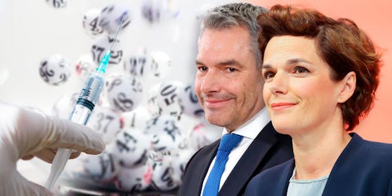Kanzler Nehammer und SP-Chefin Rendi-Wagner stellen am 20. Jänner 2022 das neue Impf-Zuckerl vor.