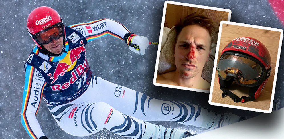 Pepi Ferstl wagte sich nur 24 Stunden nach seinem Sturz wieder an den Start. 