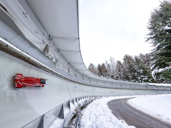Olympia Eiskanal in Innsbruck. Mit der zunehmenden Erderhitzung werden in Zukunft immer weniger Orte Olympische Winterspiele ausrichten können.